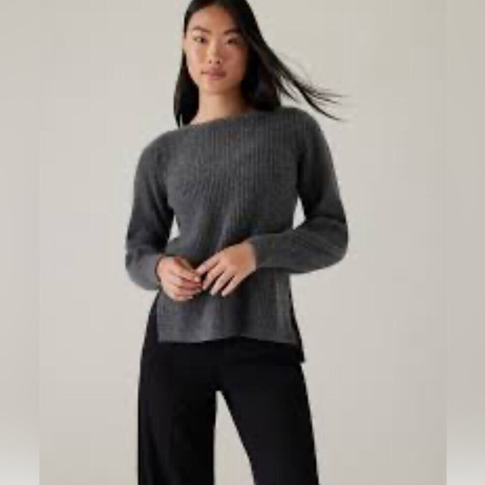 ATHELTA CHANDAI LAYOVER‎ GREY MERINO EXTRA FINE WOOL SWEATER SIZE XXS